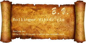Bollinger Viktória névjegykártya
